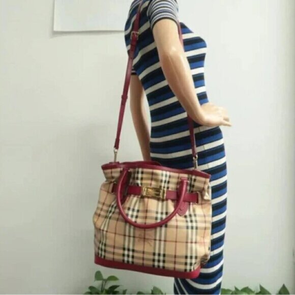 Burberry Brown Canvas Satchel 288-122824 - Picture 15 of 15